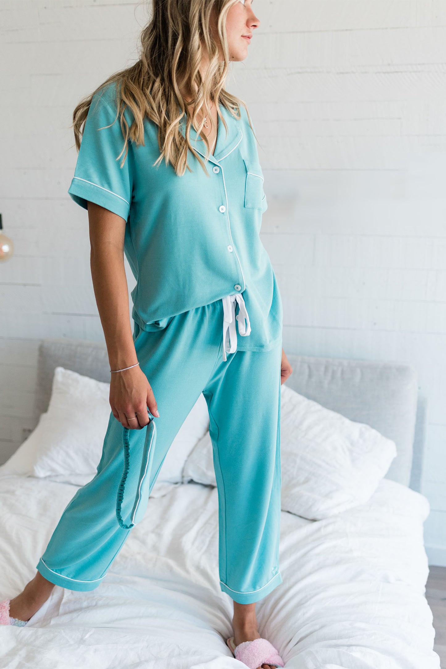Kaitlyn Crop Sleep Pants | Tidepool