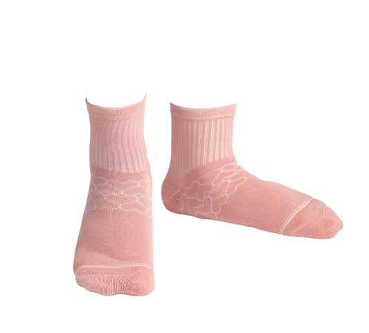 Bamboo Socks | Uptown Quarter Crew | Tea Rose