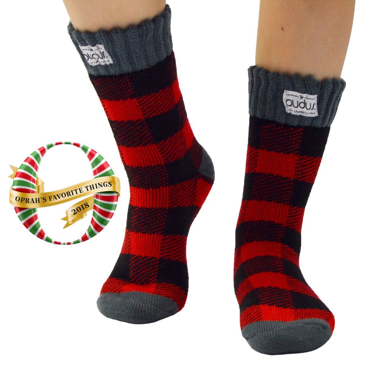 Pudus Boot Socks - Lumberjack Red - Adult Regular - Short