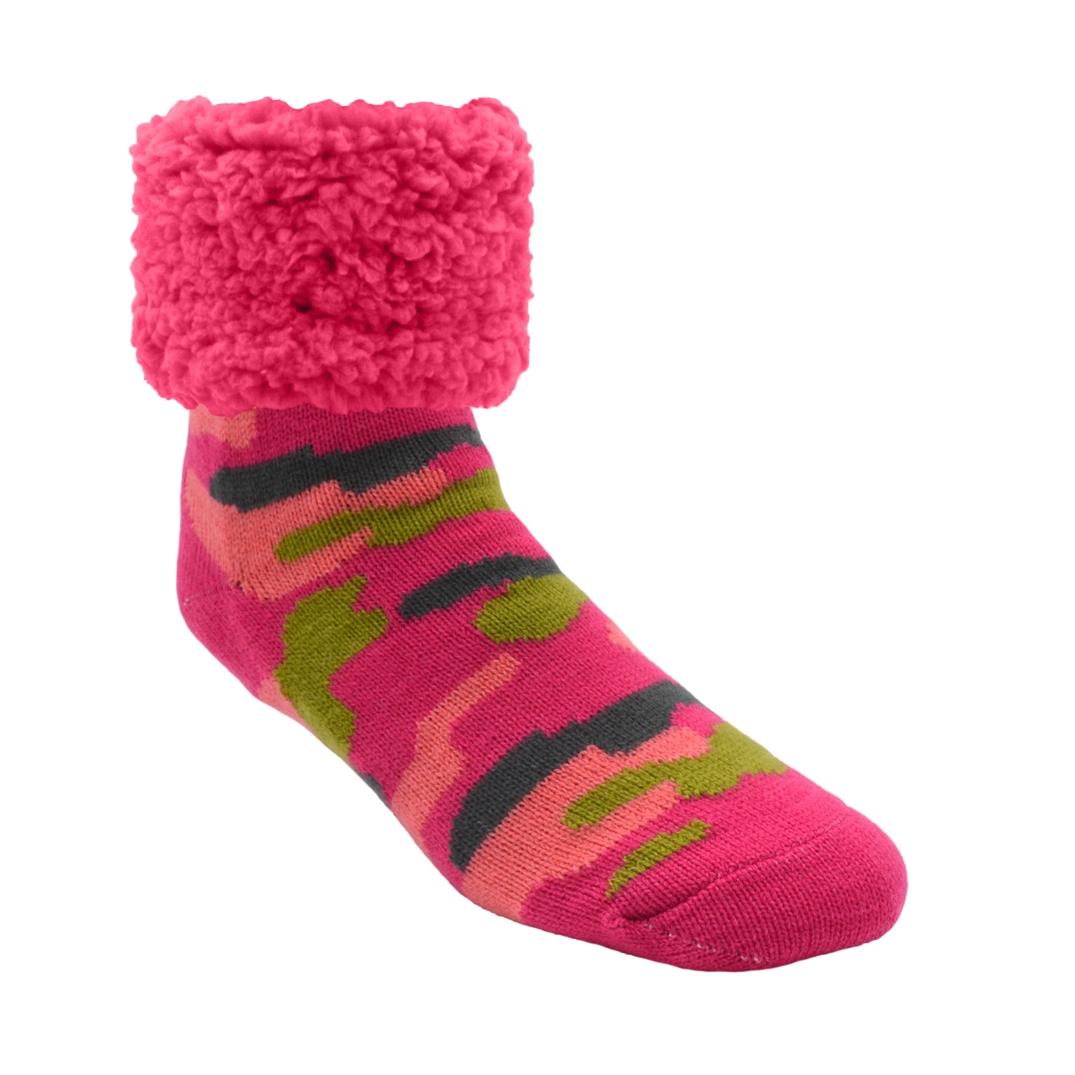 Bright Classic Slipper Socks  Camo Pink – Pudus™ Lifestyle Co.