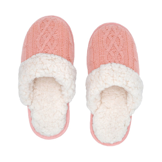 Creekside Slide Slippers | Cable Knit Blush