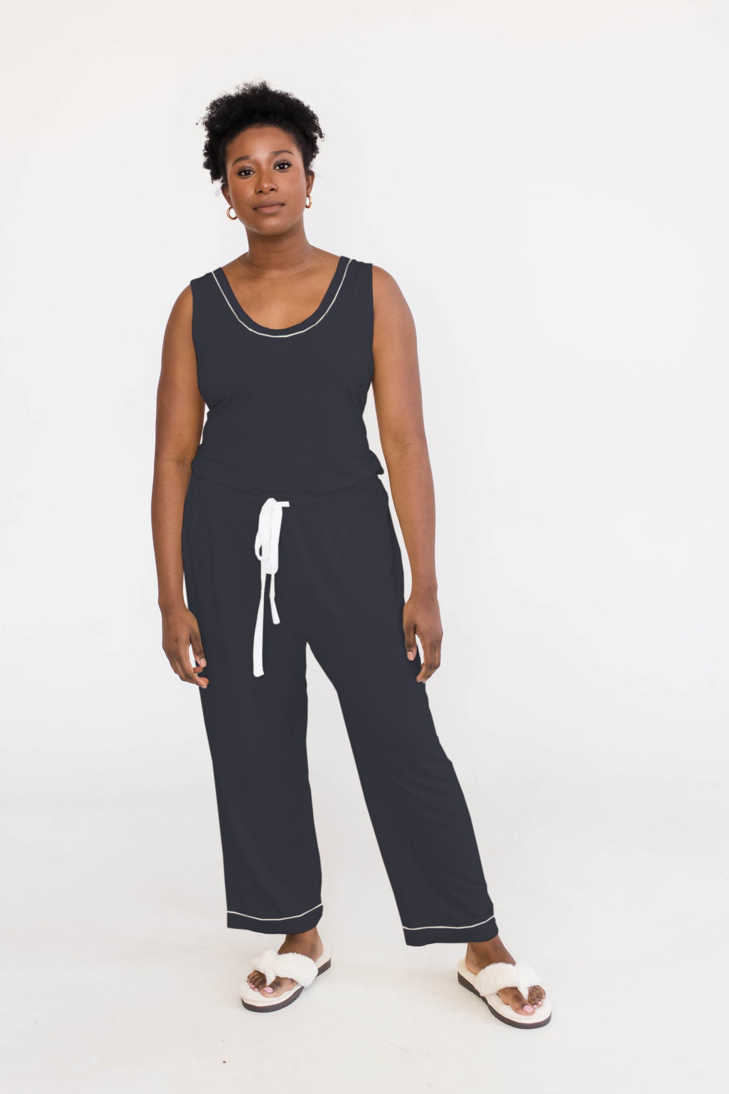 Kaitlyn Crop Sleep Pants | Gray Down