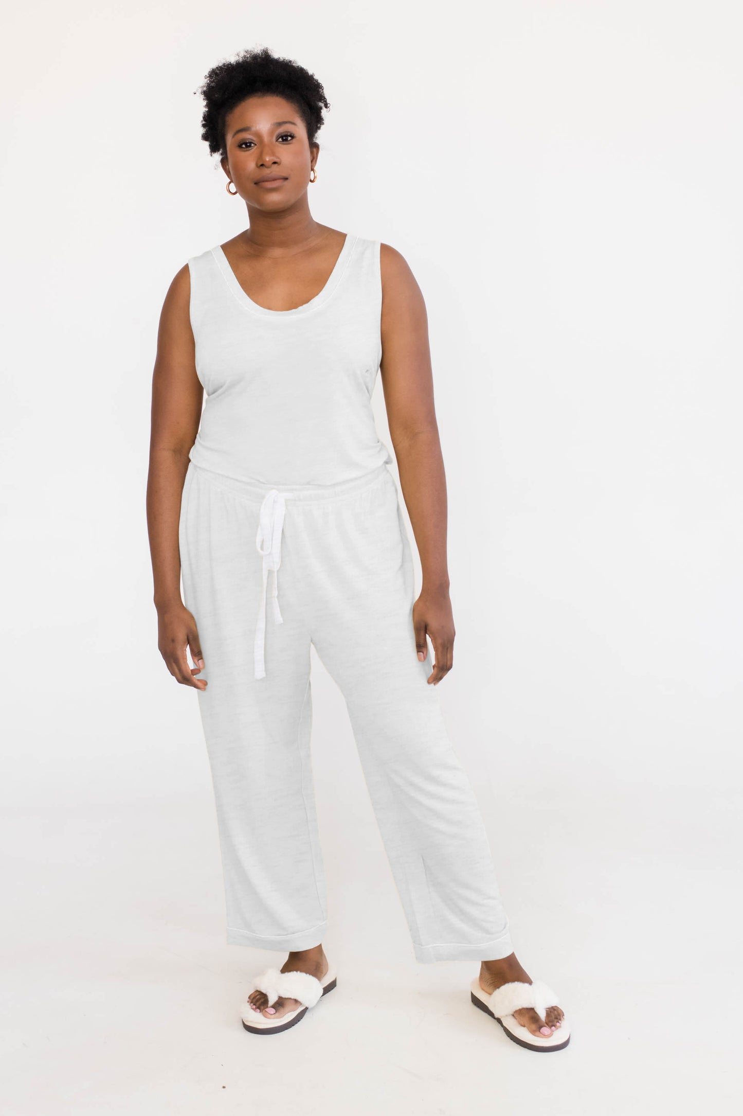 Kaitlyn Crop Sleep Pants | Pebble Grey