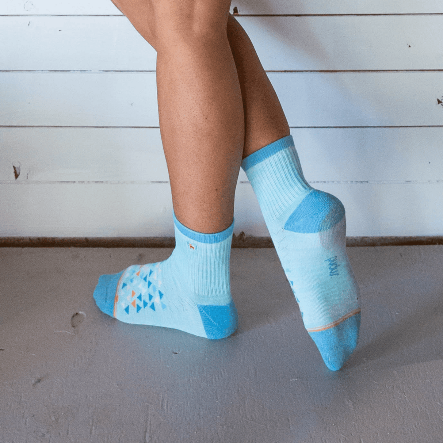 Bamboo Socks | Uptown Quarter Crew | What's Your Angle Blue