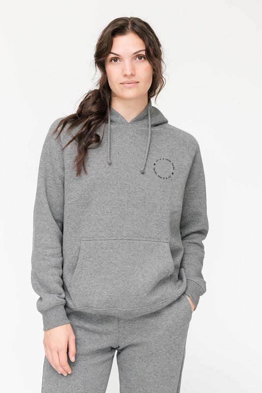 Noa Cozy Hoodie Sweatshirt | It's A Love Thing | Heather Grey