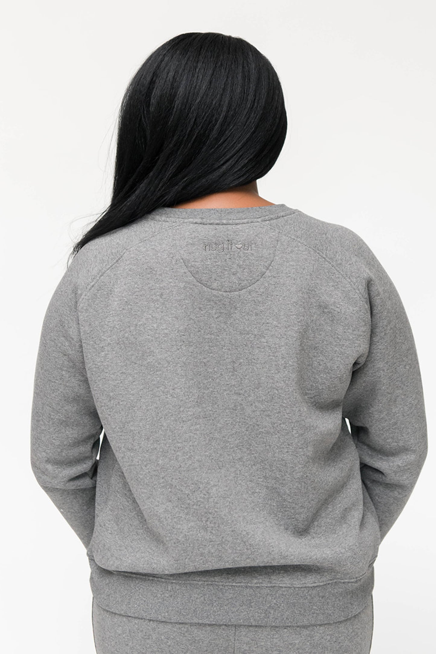 Mila Crew Neck Sweatshirt | Hug It Out | Heather Grey