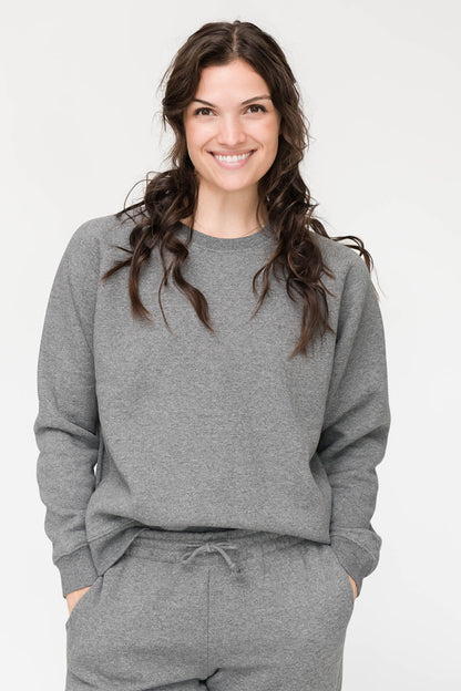 Mila Crew Neck Sweatshirt | Hug It Out | Heather Grey