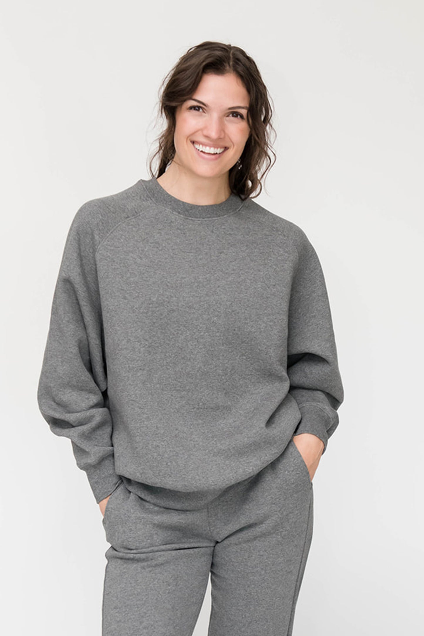 Olivia Oversized Sweatshirt | Heather Grey