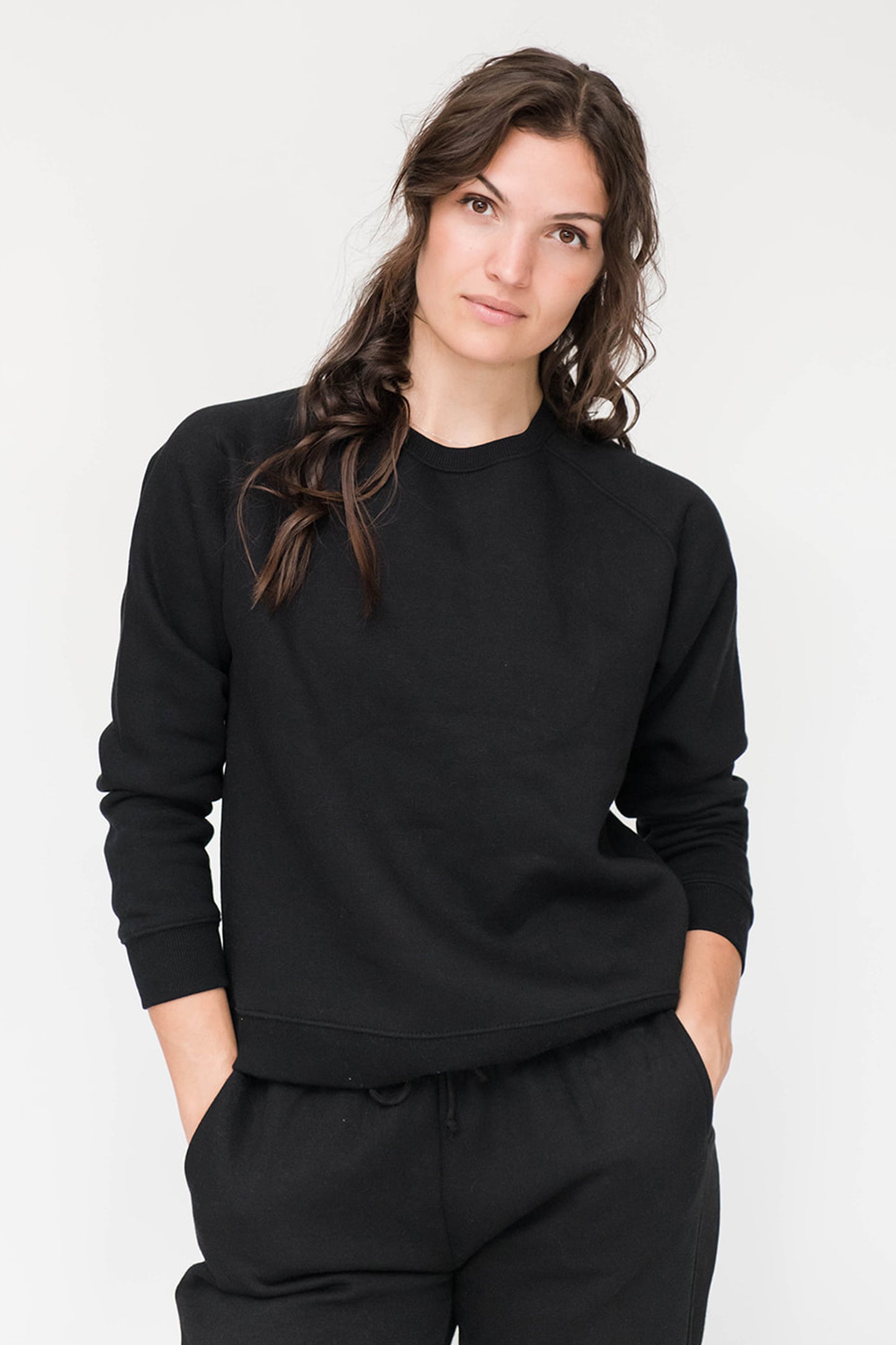 Mila Crew Neck Sweatshirt | Hug It Out | Black