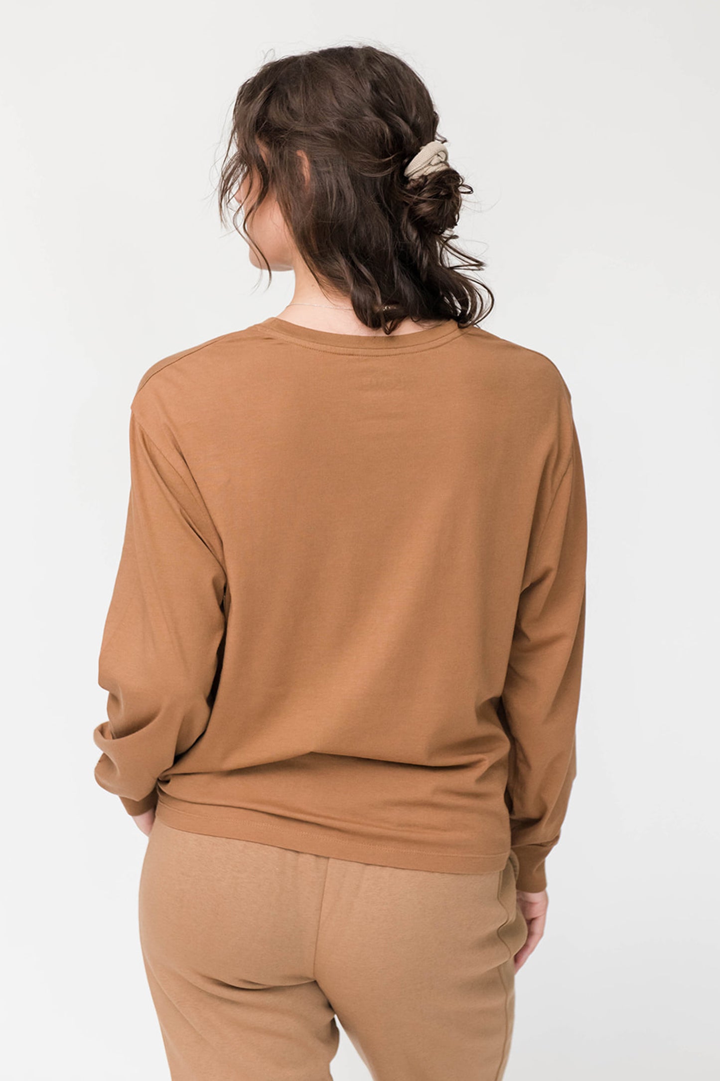 Marin Long Sleeve T-Shirt | Burnt Caramel