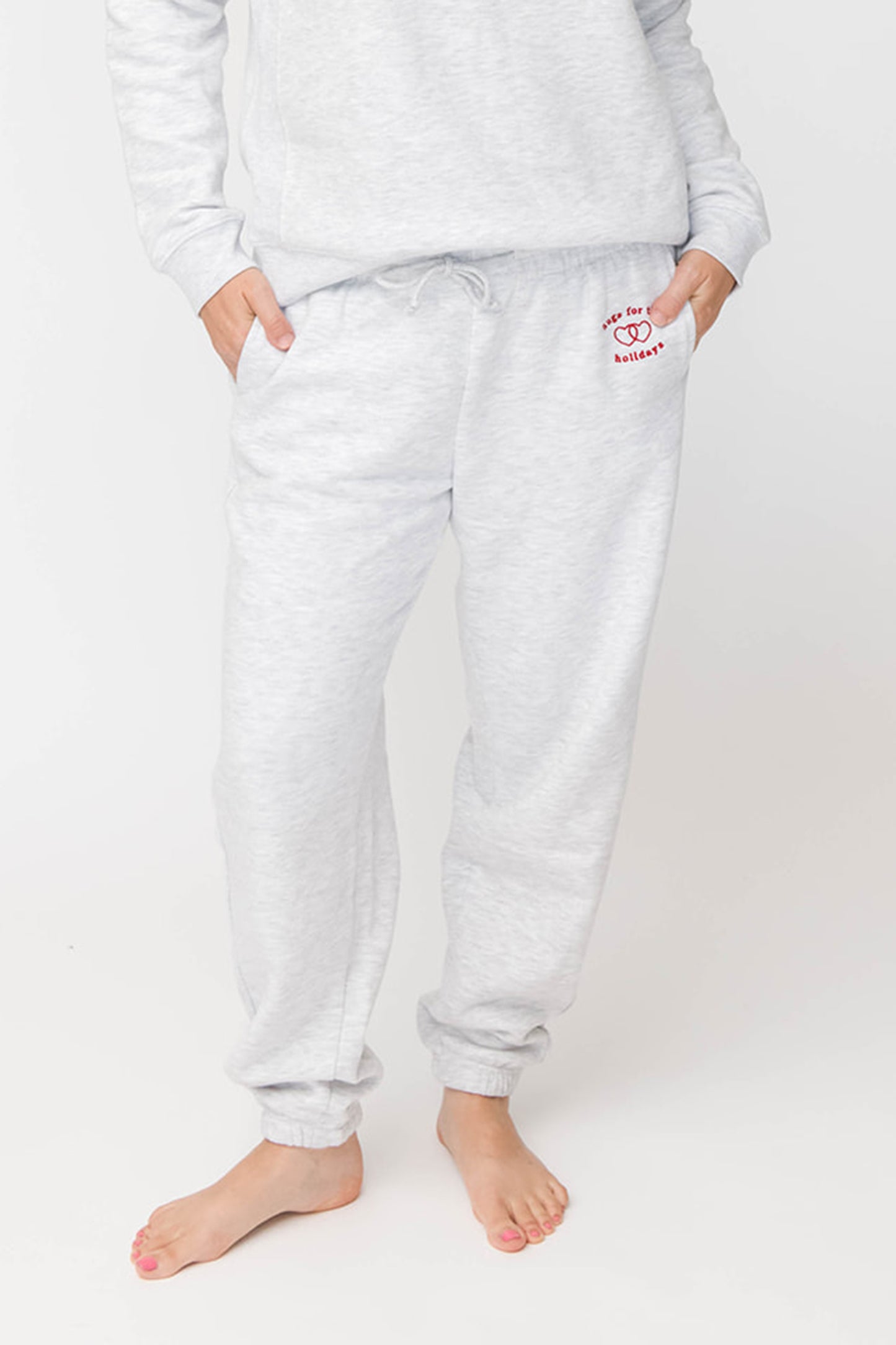 Holiday Joggers | Hugs for the Holidays Pebble Grey