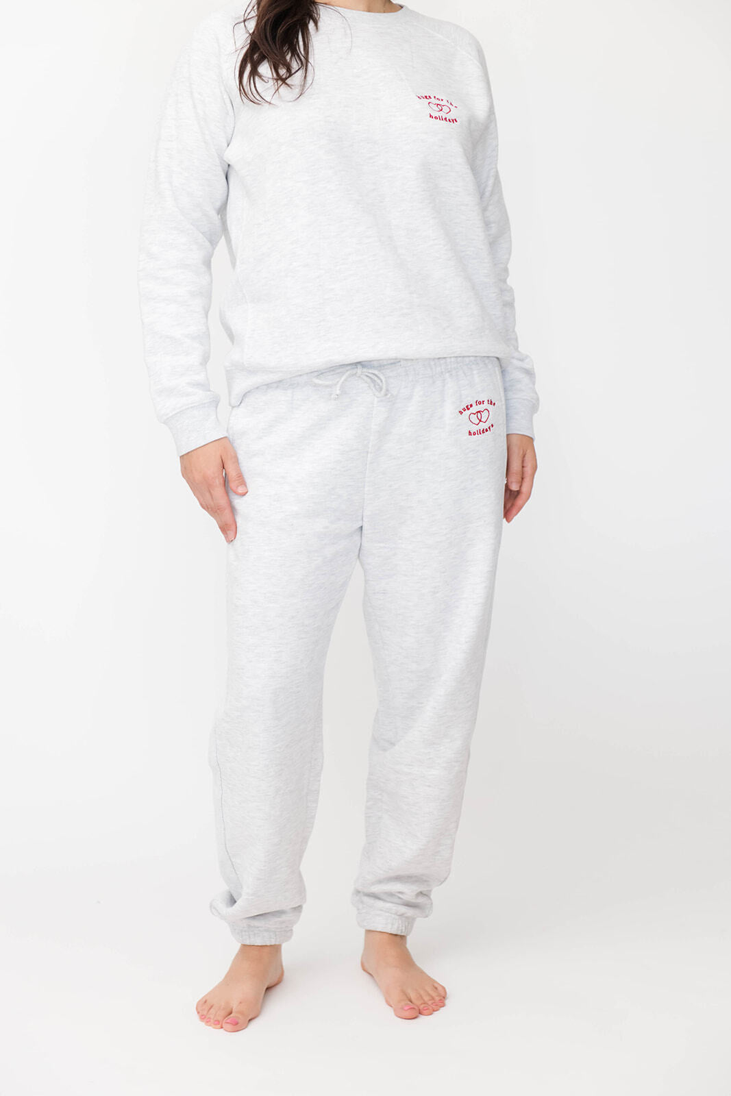 Holiday Joggers | Hugs for the Holidays Pebble Grey