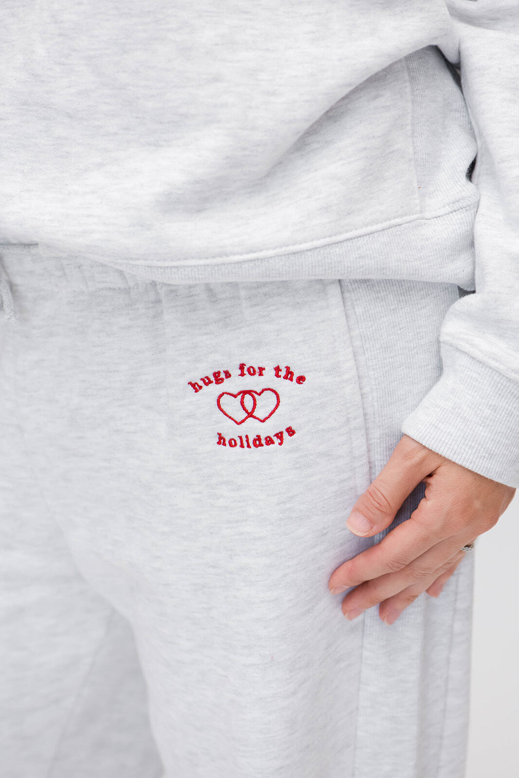 Holiday Joggers | Hugs for the Holidays Pebble Grey