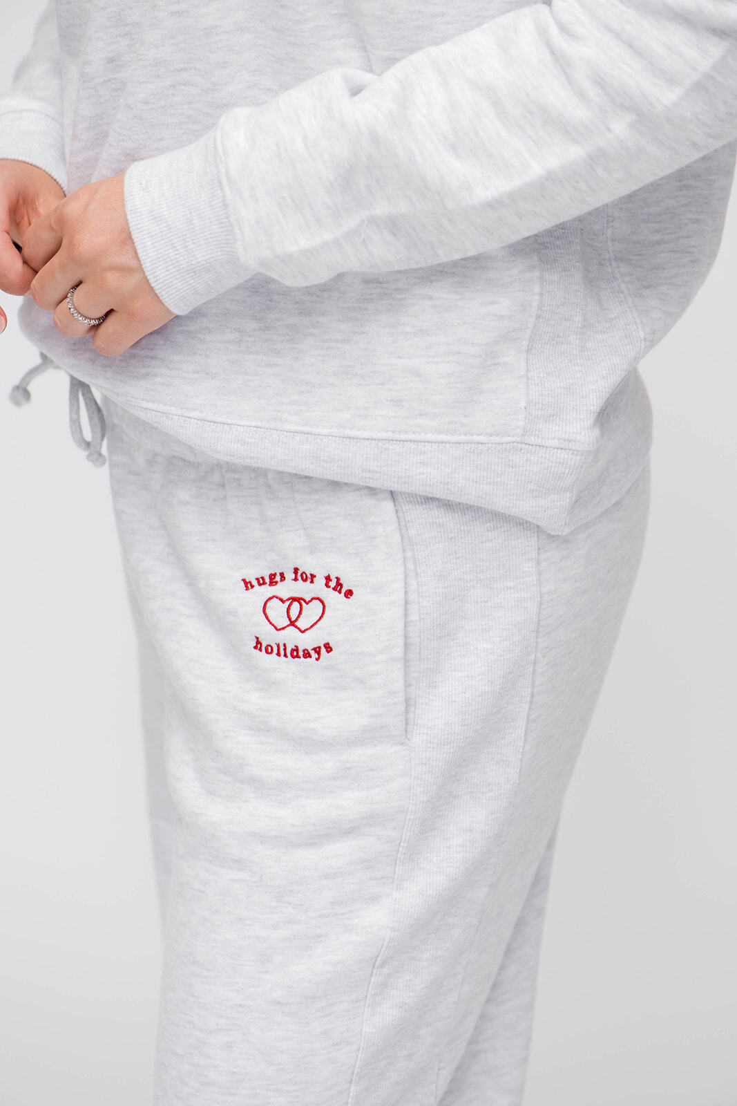 Holiday Joggers | Hugs for the Holidays Pebble Grey