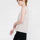 Amy Relaxed Crew Neck Sleep Tank | Light Grey