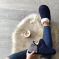 Cable Knit Slippers | Navy Blue Brodie