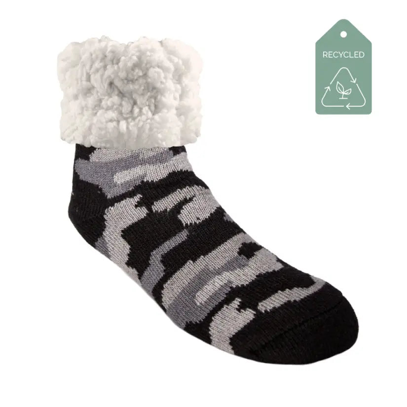 Camo Grey - Recycled Slipper Socks