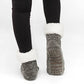 Chenille Knit Charcoal - Recycled Slipper Socks