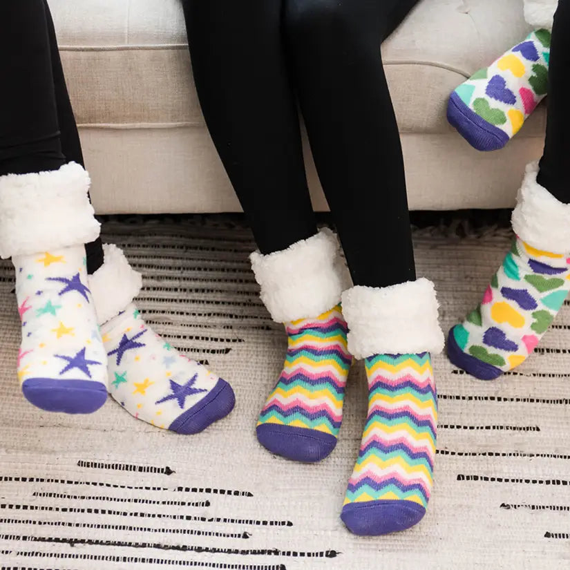Chevron Cloud - Recycled Slipper Socks