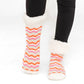Chevron Peach - Recycled Slipper Socks