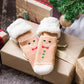 Christmas Gingerbreads - Recycled Slipper Socks