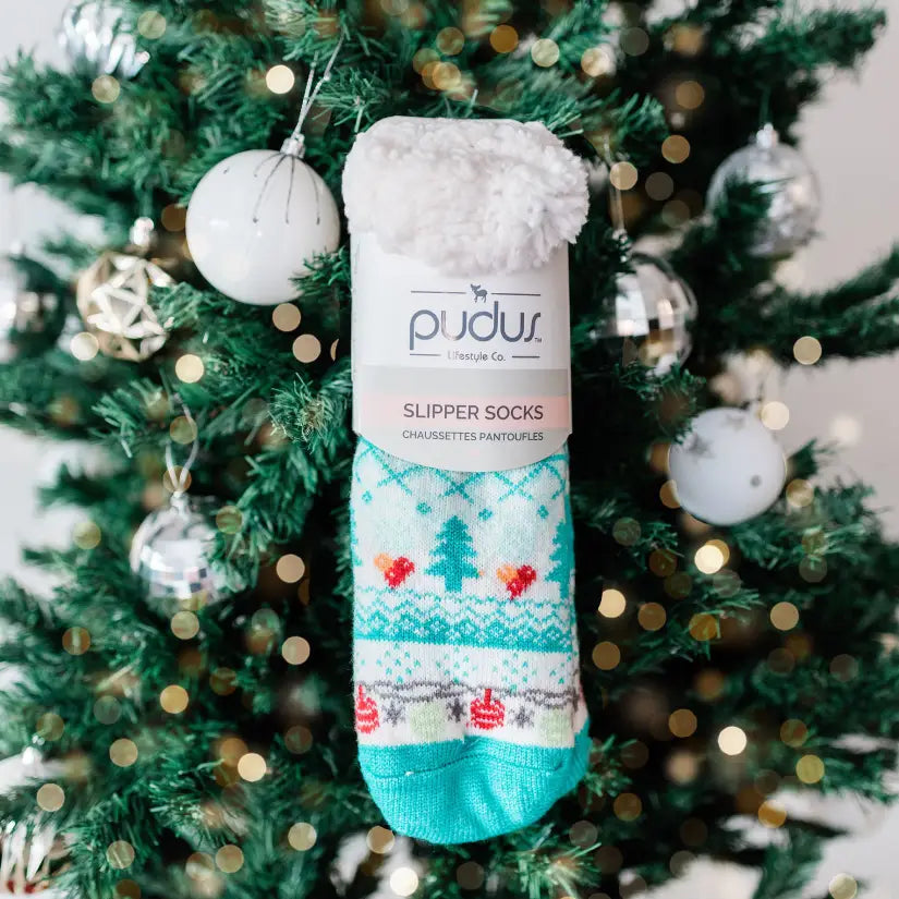 Classic Slipper Socks | Christmas Snow