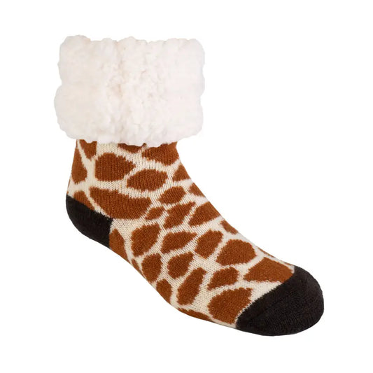 Classic Slipper Socks | Giraffe Brown