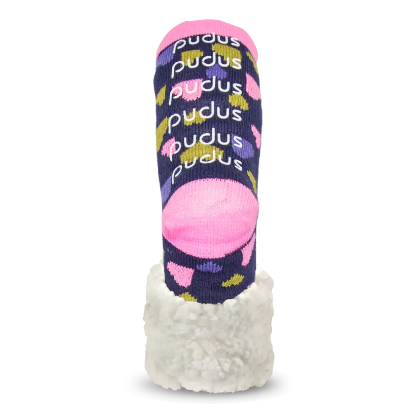 Classic Slipper Socks | Heart Navy
