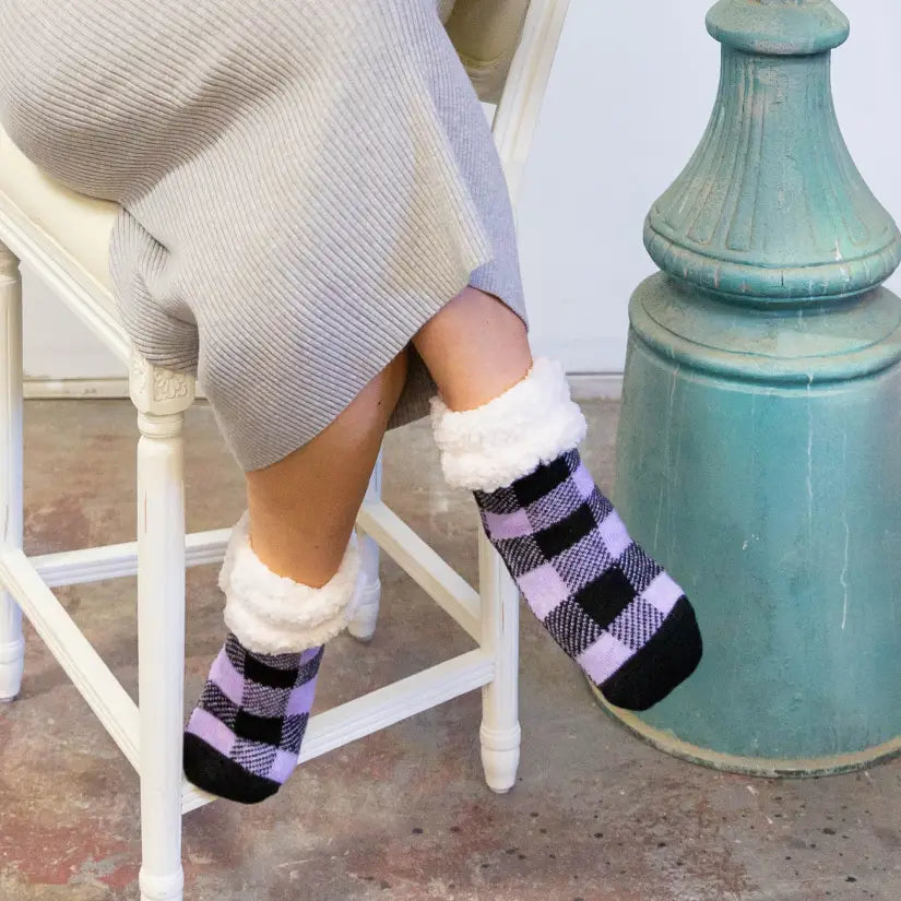 Classic Slipper Socks | Lumberjack Lavender