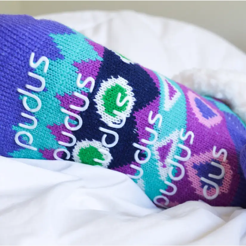 Classic Slipper Socks | Southwest Aqua