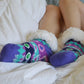 Classic Slipper Socks | Southwest Aqua