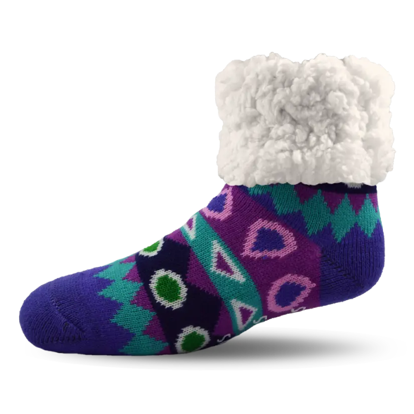 Classic Slipper Socks | Southwest Aqua