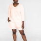 Darin V-Neck 3/4 Sleeve Sweatshirt | Apricot