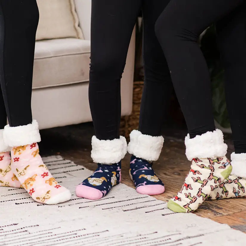 Dog Mom Pink - Recycled Slipper Socks