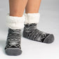 Geometric Black - Recycled Slipper Socks