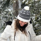 Toque Winter Hat | Geometric Black