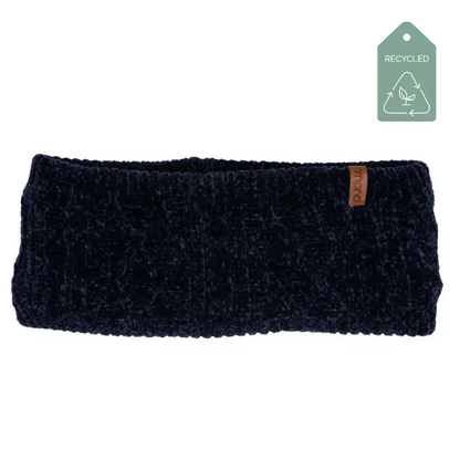 Recycled Headband - Chenille Knit Bluesail