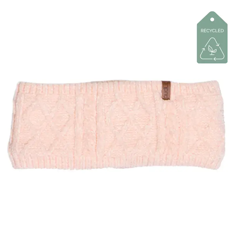 Recycled Headband - Chenille Knit First Blush