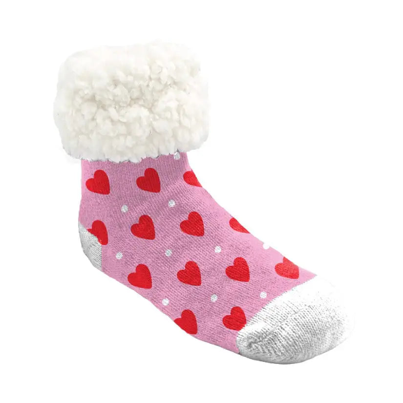 Heart Candy Pink - Kids & Toddler Recycled Slipper Socks