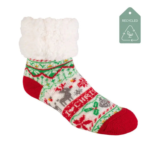 I Love Christmas - Recycled Slipper Socks