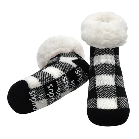 Kids Classic Slipper Socks | Lumberjack White