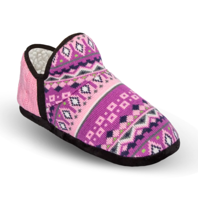 Cable Knit Slippers | Nordic Pink Brodie