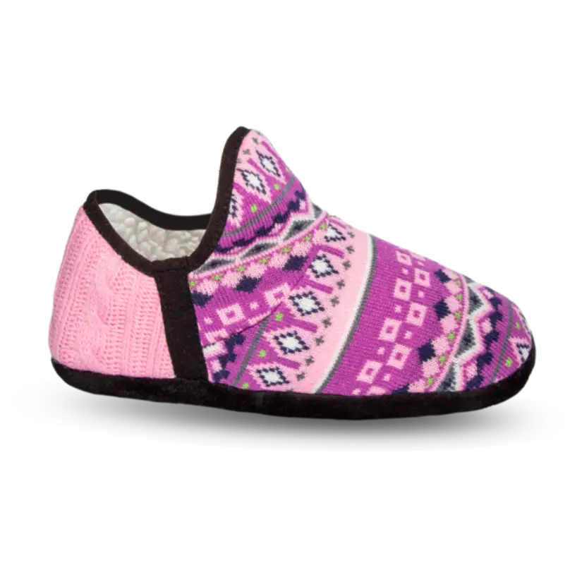Cable Knit Slippers | Nordic Pink Brodie