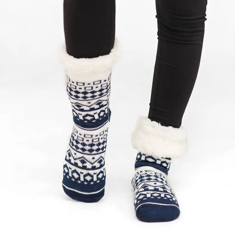 Nordic Midnight - Recycled Slipper Socks