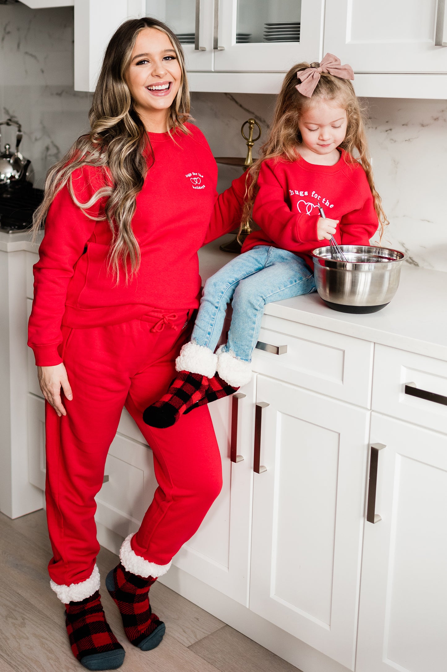 Kids | Mila Hugs For The Holidays Sweatshirt | Holiday Red