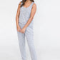 Riley Relaxed Henley Sleep Tank | Light Grey