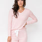 Iris V-Neck Pajama Shirt | Pink Dogwood