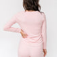 Iris V-Neck Pajama Shirt | Pink Dogwood