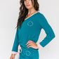 Iris V-Neck Pajama Shirt | Harbour Blue
