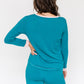 Iris V-Neck Pajama Shirt | Harbour Blue
